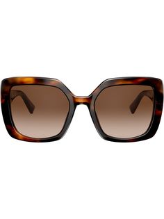 Valentino Eyewear солнцезащитные очки в массивной оправе с логотипом VLogo