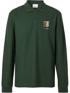 Burberry рубашка-поло с вышитым логотипом