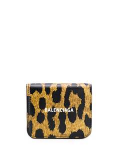 Balenciaga кошелек для монет с леопардовым принтом