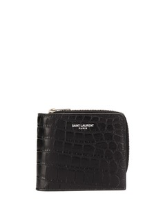 Saint Laurent кошелек с тиснением под крокодила