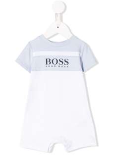 BOSS Kidswear полосатое боди с логотипом
