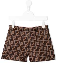 Fendi Kids шорты с узором FF