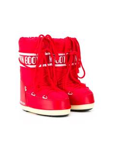 Moon Boot Kids зимние сапоги на шнуровке с логотипом
