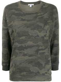 James Perse джемпер с камуфляжным принтом и круглым вырезом