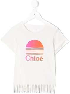 Chloé Kids футболка с логотипом