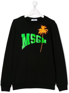 Msgm Kids свитер с длинными рукавами и логотипом