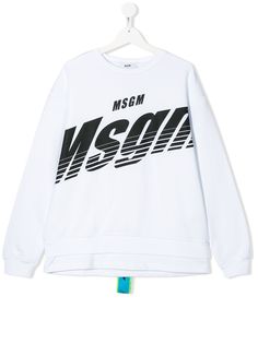 Msgm Kids свитер с длинными рукавами и логотипом