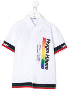 MSGM Kids рубашка-поло с логотипом
