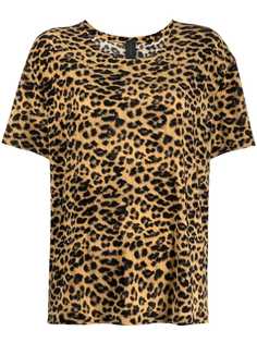 Norma Kamali футболка с леопардовым принтом