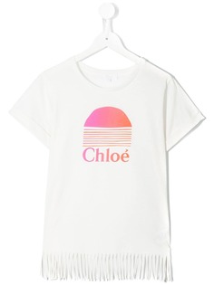 Chloé Kids футболка с логотипом