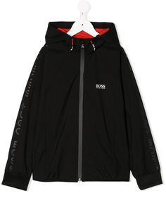 BOSS Kidswear куртка с капюшоном и логотипом