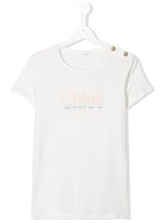 Chloé Kids футболка с заклепками