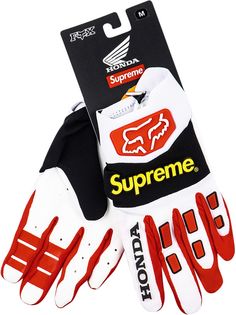 Supreme перчатки из коллаборации с Honda Fox
