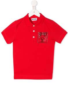 Moschino Kids рубашка-поло с логотипом
