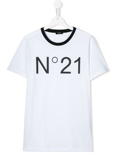 Nº21 Kids футболка с круглым вырезом и логотипом