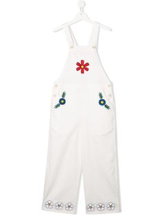 Stella McCartney Kids комбинезон с цветочной вышивкой