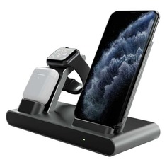 Зарядные устройства Док-станция PRESTIGIO 3 in 1, USB type-C, USB, 2A, серый