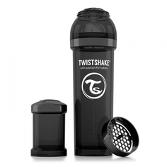Бутылочка для кормления Twistshake антиколиковая полипропилен с рождения, 330 мл, цвет: черный