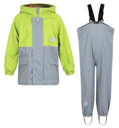 Комплект куртка/полукомбинезон Saima, цвет: салатовый/серый