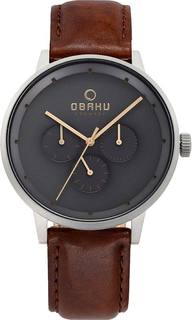Мужские часы в коллекции Leather Мужские часы Obaku V208GMCJRN