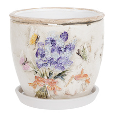Горшок цветочный с поддоном Dehua ceramic букет d15