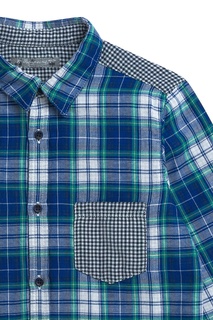 Рубашка в клетку с карманом Bonpoint