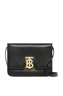 Сумка из черной зернистой кожи Burberry