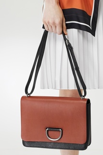 Кожаная сумка с коричневым клапаном Burberry