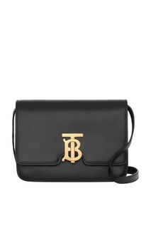 Черная кожаная сумка TB Burberry