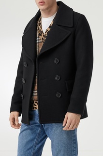 Черный бушлат с деталью Burberry