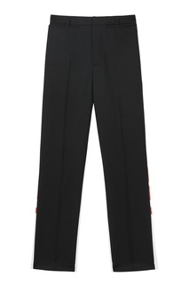 Черно-белые брюки с логотипами Burberry