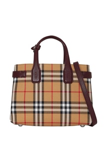 Клетчатая сумка с кожаной отделкой Banner Burberry