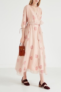 Розовое платье с запахом Alena Akhmadullina