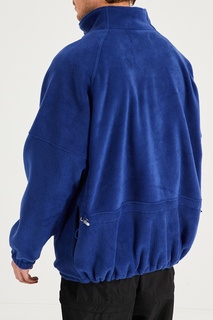 Синий джемпер с воротником на молнии Paul & Yakov