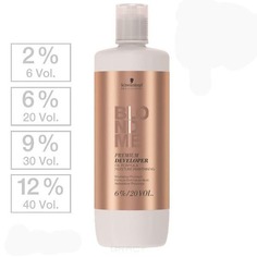 Schwarzkopf Professional, Blondme Бальзам-окислитель для волос с ухаживающей формулой, 1 л (2, 6, 9, 12%), 1 л, 12%