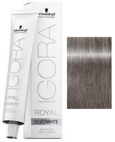 Schwarzkopf Professional, Игора Роял Краска для волос Igora Royal Шварцкопф (палитра 98 цветов), 60 мл Silverwhite Антрацит Slate Grey