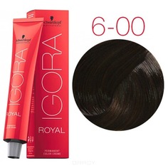 Schwarzkopf Professional, Игора Роял Краска для волос Igora Royal Шварцкопф (палитра 98 цветов), 60 мл 6-00 Темный русый натуральный экстра
