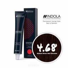Domix, Индола краска для волос профессиональная Profession, 60 мл (палитра 169 тонов) 4.68 Средний коричневый красный шоколадный Indola