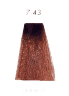 Hair Company, Крем-краска для волос Inimitable Color Coloring Cream профессиональная, 100 мл (палитра 80 цветов) 7.43 Русый медный золотистый