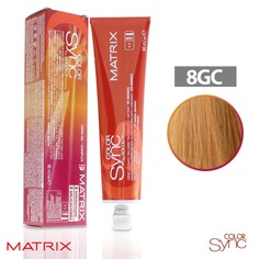 Matrix, Color Sync Краска для волос Матрикс Колор Синк (палитра 74 оттенка), 90 мл 8GC светлый блондин золотистый медный