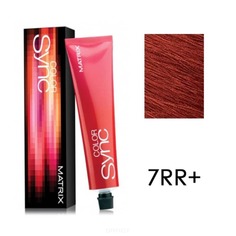 Domix, Color Sync Краска для волос Матрикс Колор Синк (палитра 85 оттенков), 90 мл 7RR+ блондин глубокий красный Matrix