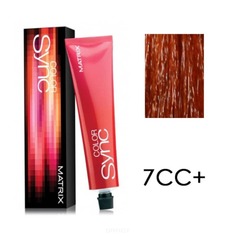 Domix, Color Sync Краска для волос Матрикс Колор Синк (палитра 85 оттенков), 90 мл 7CC+ блондин глубокий медный Matrix