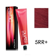 Domix, Color Sync Краска для волос Матрикс Колор Синк (палитра 85 оттенков), 90 мл 5RR+ светлый шатен глубокий красный Matrix