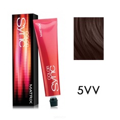 Domix, Color Sync Краска для волос Матрикс Колор Синк (палитра 85 оттенков), 90 мл 5VV светлый шатен глубокий перламутровый Matrix