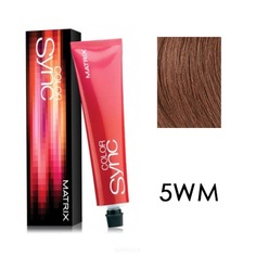 Matrix, Color Sync Краска для волос Матрикс Колор Синк (палитра 74 оттенка), 90 мл 5WM светлый шатен теплый мокка