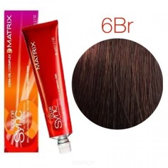 Domix, Color Sync Краска для волос Матрикс Колор Синк (палитра 85 оттенков), 90 мл 6BR темный блондин коричнево-красный Matrix