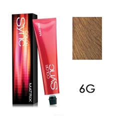 Matrix, Color Sync Краска для волос Матрикс Колор Синк (палитра 74 оттенка), 90 мл 6G темный блондин золотистый