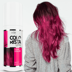 Domix, Краска спрей в баллончиках на 1 день Colorista Spray 1-Day, 75 мл (7 оттенков) 1 фуксия L'Oreal