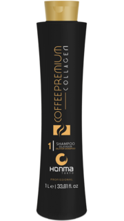 Honma Tokyo, Подготавливающий шампунь Coffee Premium Collagen Dilator Shampoo, Шаг 1, 250 мл