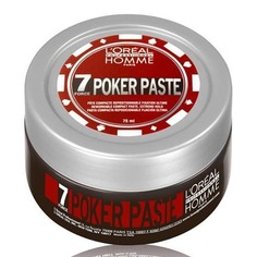 Domix, Моделирующая паста для волос мужская экстремальной фиксации Homme Poker Paste, 75 мл L'Oreal